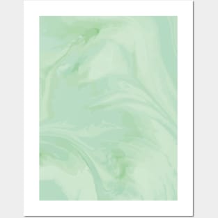 light green painting Posters and Art